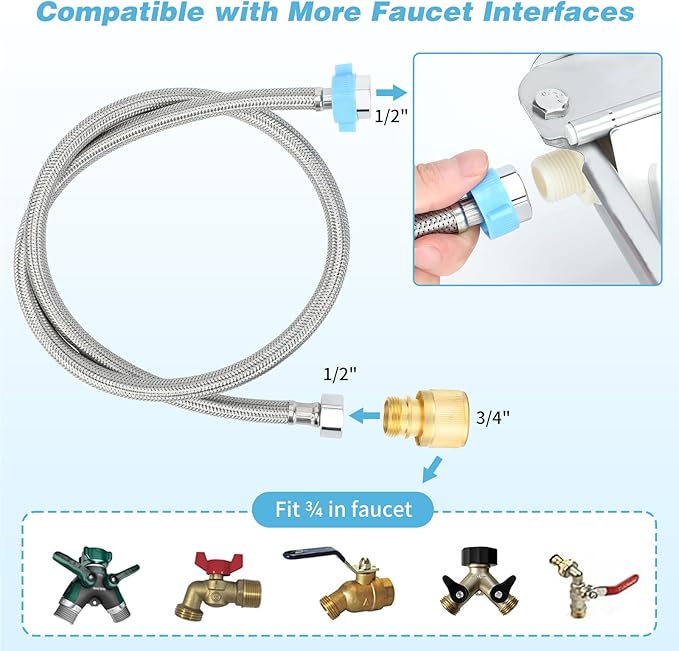 FHTONGE 304 Stainless Steel Automatic Water Dispenser with Drainage for Outdoor Big Dog, Large Auto Fill Dog Waterer Float Valves for Livestock Poultry Horse Cow Goat Pig Chicken Duck Rabbit Drinking-PawvioPets