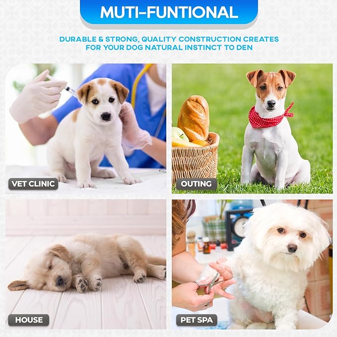 FDW Dog Crate for Small Dogs 18 Inch Folding Metal Wire Pet Cage Double Door W/Divider Panel Indoor Outdoor Kennel Leak-Proof Plastic Tray,Black-PawvioPets