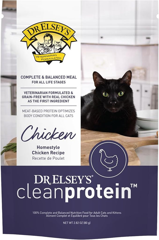 Dr. Elsey's Clean Protein Chicken Home Style Recipe All-Meat Pouch (Pack of 12)-PawvioPets