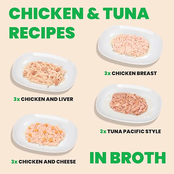 almo nature Wet Cat Food HQS Natural Rotational Diet Fish Selection & Chicken Drumstick - Variety Pack, Grain Free, Additive Free, Highly Digestible, Preservative Free 2.47-oz, 12 Pack-PawvioPets