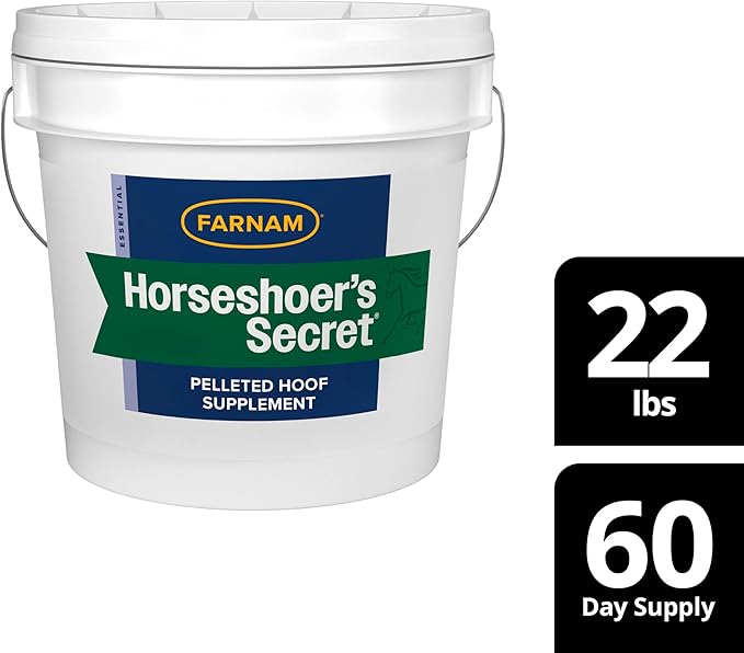 Farnam Horseshoer's Secret Pelleted Hoof Supplement for horses promotes healthy hoof growth, 22 lb., 60 day supply-PawvioPets