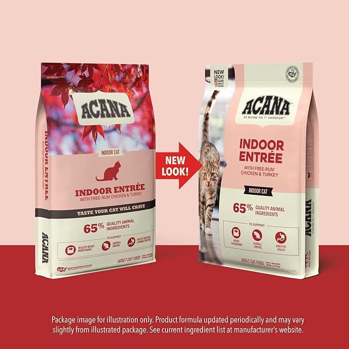 ACANA Dry Cat Food for Indoor Cats Indoor Entrée Chicken Turkey Whole Herring and Rabbit 10lb Bag-PawvioPets
