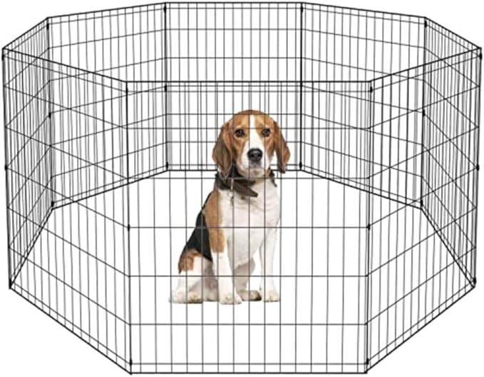 BestPet 36" Tall Dog Playpen Crate Fence Pet Kennel Play Pen Exercise Cage-PawvioPets