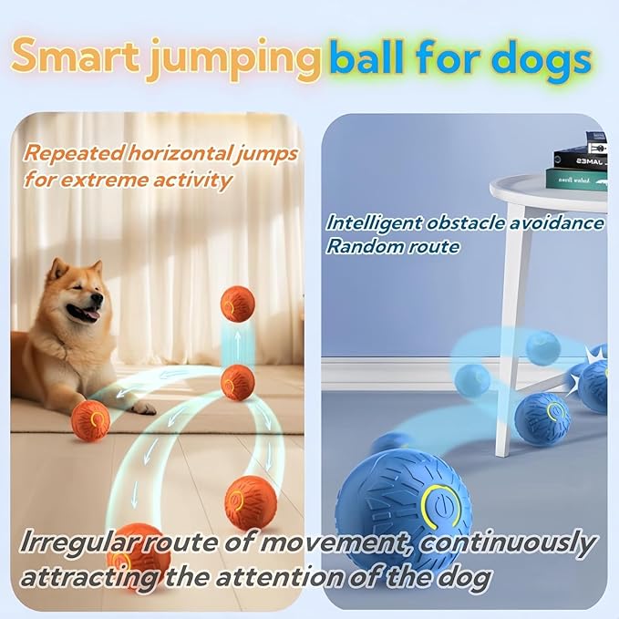 2 Pcs Interactive Dog Toys Dog Ball 2025 New Vibrating Dogs Balls Pet Bounce Bal Smart Jumping Ball-PawvioPets