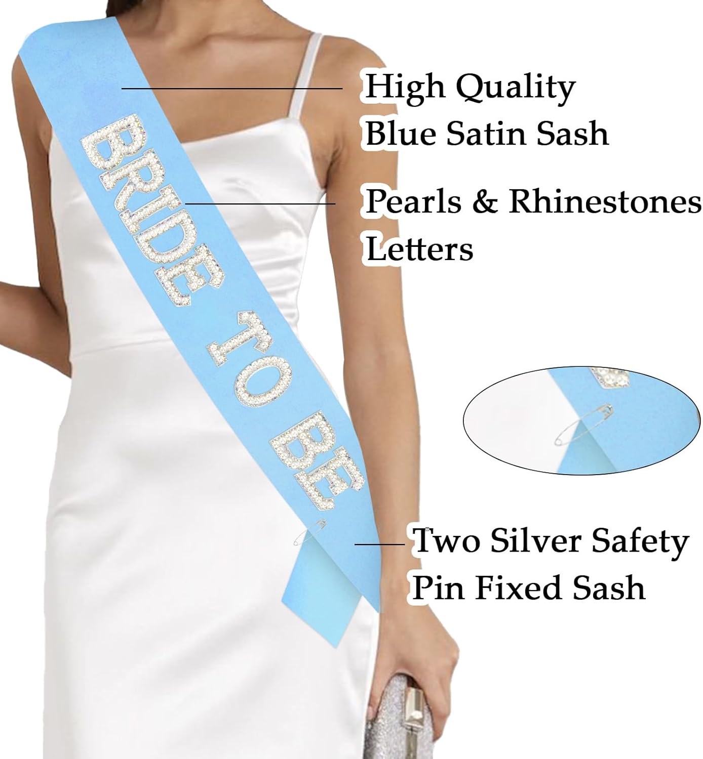 Blue Bride to Be Sash Bride Sash Bachelorette Party Decorations Bridal Shower Engagement Party Decorations