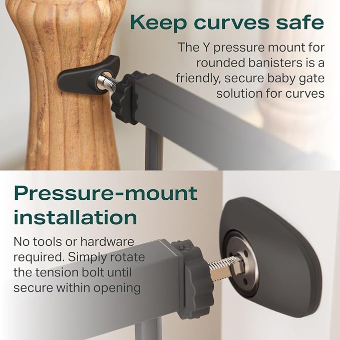 Cumbor 36" Extra Tall Baby Gate for Dogs and Kids with Wide 2-Way Door, 29.7-40.6" Width, and Auto Close Personal Safety for Babies and Pets, Fits Doorways, Stairs, and Entryways-PawvioPets