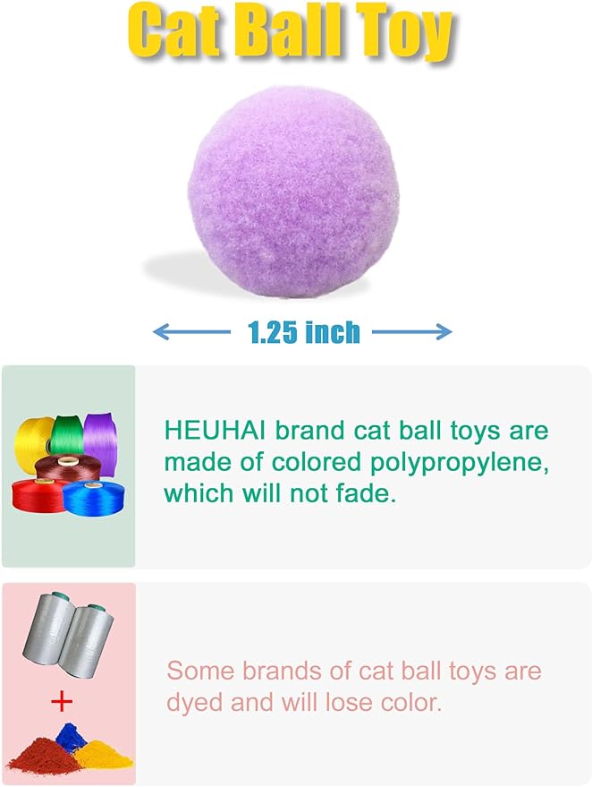 40-Pack Cat Balls – Fun Interactive Toys for Indoor Cats & Kittens (Basic Cat Toy Set)-PawvioPets