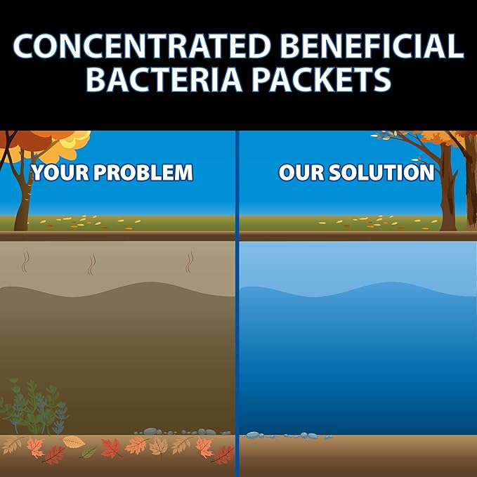 CrystalClear BioClarifier Small Pond & Water Garden Clarifier & Cleaner, Cloudy Water Beneficial Microbe Treatment, Fish, Plant & Pet Safe, 24 Packets-PawvioPets