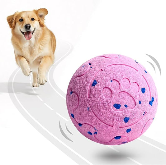 Dog Balls: Interactive Dog Ball Auto Rolling - Interactive Dog Toys for Aggressive Chewers - Bouncy & Throwable, Type-C Rechargeable, Washable, for Small & Medium & Large Dogs – Pink-PawvioPets