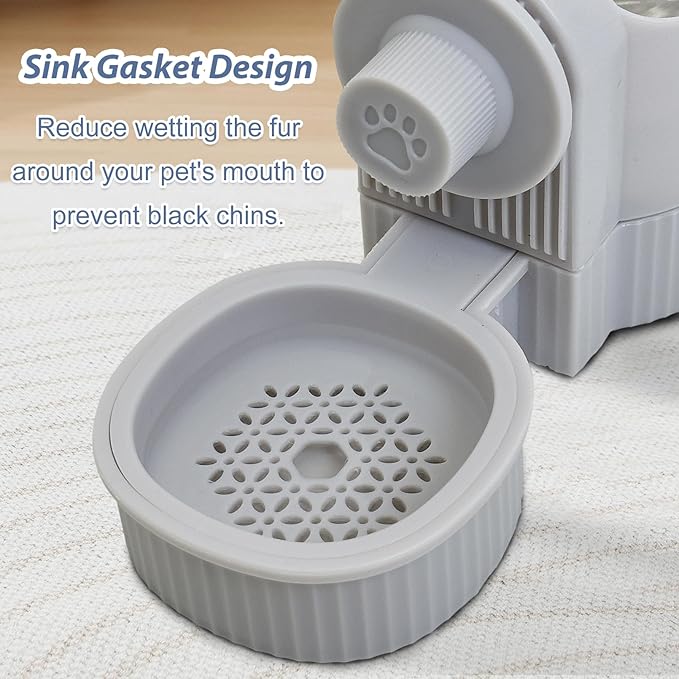 Fhiny Rabbit Water Bottle, 18oz Hanging Guinea Pig Water Bottle No Drip Gravity Automatic Bunny Water Dispenser for Cage Rabbit Waterer for Guinea Pig Bunny Chinchilla Ferret Cat Puppy-PawvioPets