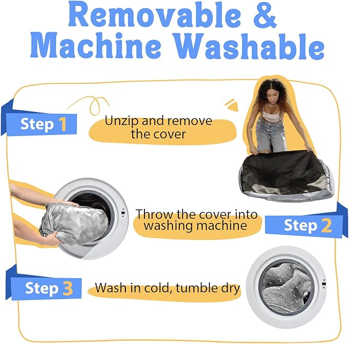 Washable Orthopedic Large Dog Bed - Extra Large Dog Beds with Bolsters Removable Orthopedic Foam Support Dogs Bed Waterproof Cover Non-Slip Bottom Pet Beds-PawvioPets