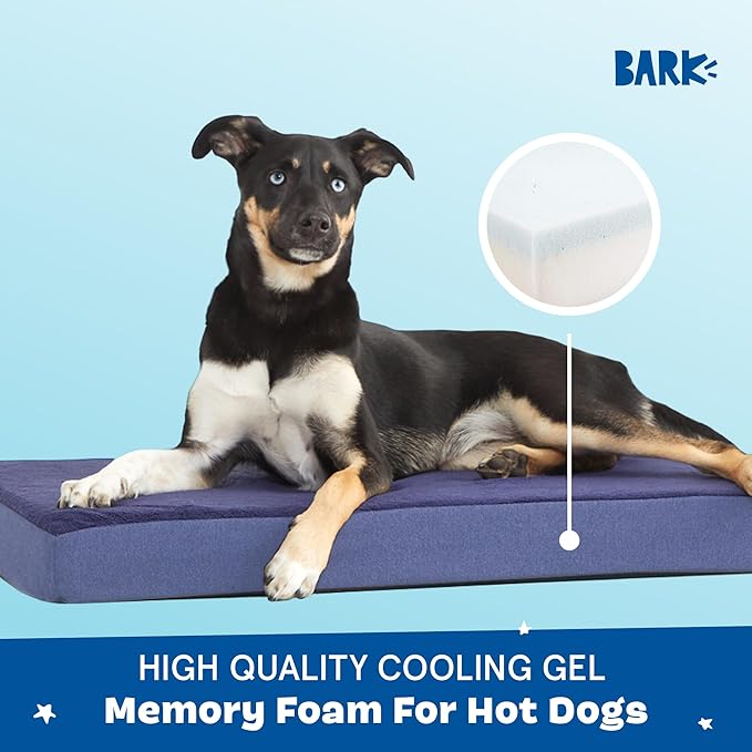 Barkbox Orthopedic Dog Bed with Memory Foam, Premium Comfort for Dogs and Puppies, Dog Bed for Joint Relief and Restful Sleep, Durable and Easy to Clean - Navy, Large-PawvioPets