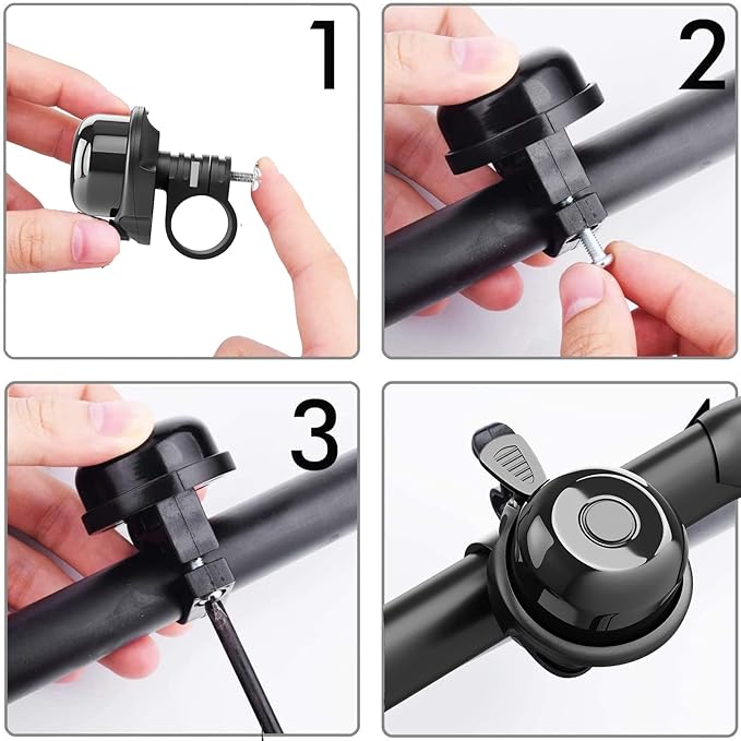 2 Pack Classic Bike Bell, Bicycle Bell Loud Crisp Clear Sound Bicycle Bike Bell City Bike BMX Bike Sports Bike for Adults Kids Right Hand/Left Hand Use-PawvioPets