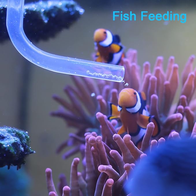Aquarium Coral Feeder Fish Feeder Waste Clean Tool Manual Cleaner Water Changer Fish Tank Cleaning Tool Siphon Dropper Waste Remover Aquatic Bottom Pipette (25IN)-PawvioPets