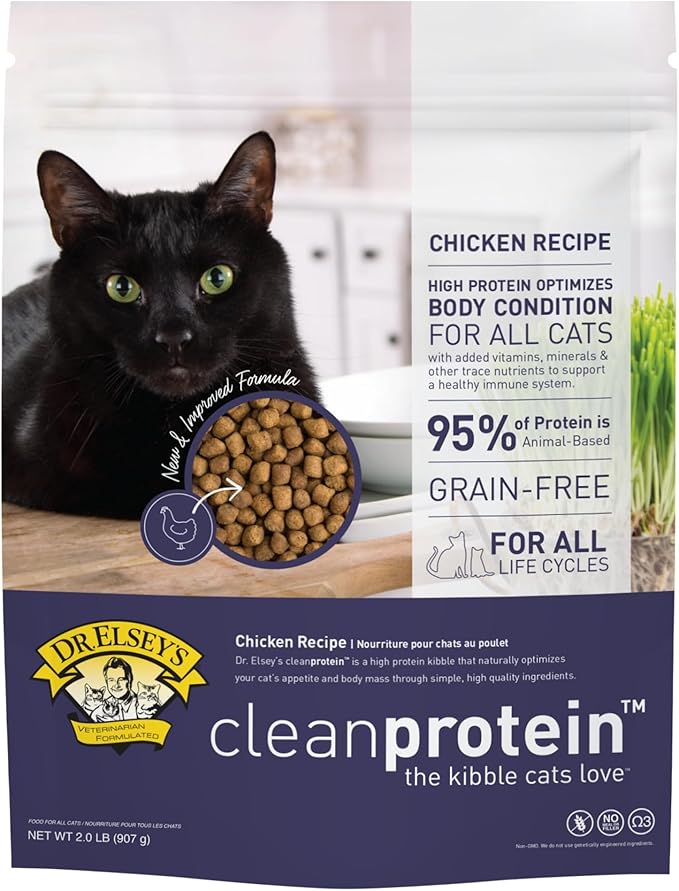 Dr. Elsey's cleanprotein Chicken Cat Kibble 2-lb. Bag-PawvioPets