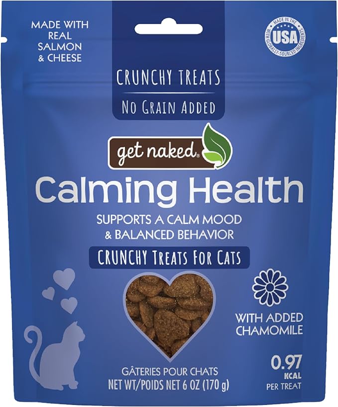 Get Naked Cat Calming Treats Salmon & Cheese Flavor, Crunchy, Calming Health, 6-oz Bag-PawvioPets