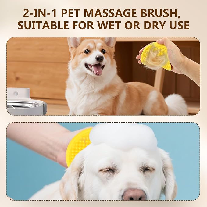 Cat Comb, Cat Grooming Brush, Self-Cleaning Flea Comb, Multi-Functional Pet Comb,Suitable for Pet Massage, Cleaning And Hair Removal-PawvioPets