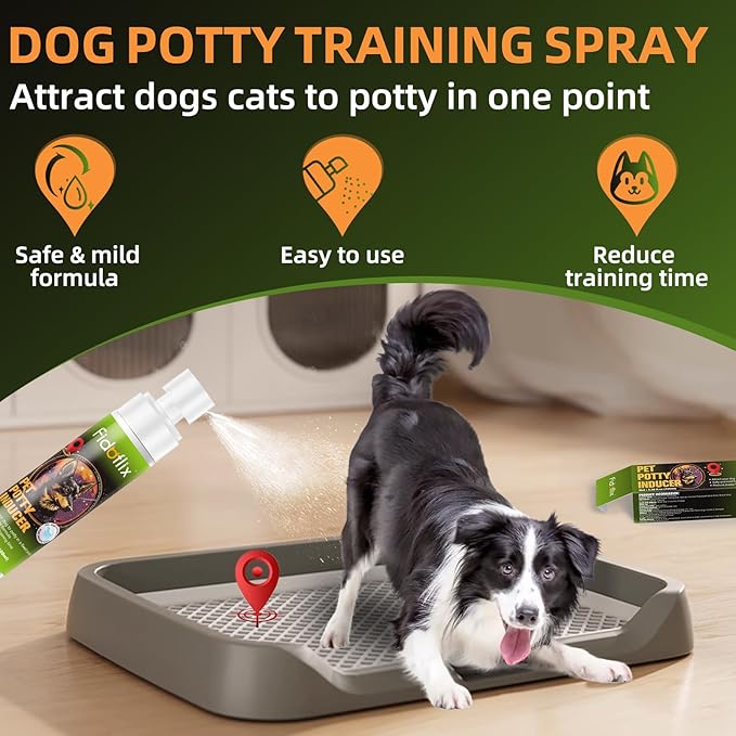 Dog Potty Training Spray for Dogs and Puppies - Go Here Attractant Spray to Pee and Poop in One Spot,Safe & Effective Puppy Pee Spray Indoor & Outdoor-Dog Training & Housebreaking Aid -100ml-PawvioPets