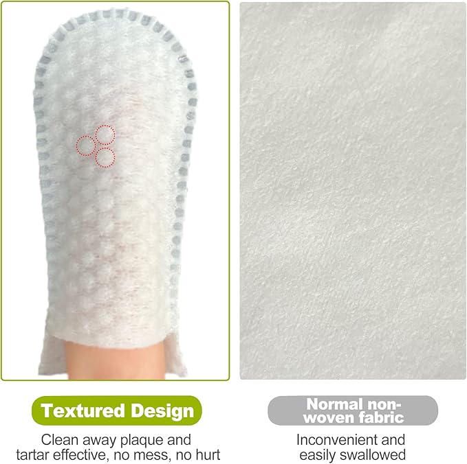 DR.EASY Breath Freshener Dental Finger Wipes 80ct for Dog & Cat, Help Wipe Away Plaque&Tartar, No Added Harsh Chemicals No Brush Formula-PawvioPets