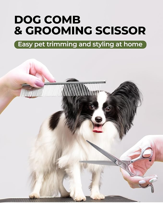 Dog Brush for Shedding Grooming,6 Pack Long-Pin Brush Set for Long Haired Dog Cat Goldendoodles Poodles Doodles Green-PawvioPets