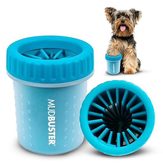 Dexas MudBuster Portable Dog Paw Cleaner - Premium Quality, Blue, Small Size for Pet Supplies and Accessories-PawvioPets