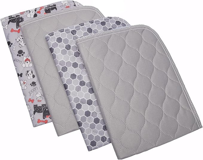 Caldwell's Pet Supply Co. 18x24 Potty Pads, Washable Pee Pads for Dogs, Reusable Pee Pad for Dogs, Puppy Potty Mat, Whelping Rug, Reusable Puppy Mat, Small (Set of 4)-PawvioPets