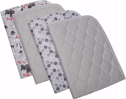 Caldwell's Pet Supply Co. 18x24 Potty Pads, Washable Pee Pads for Dogs, Reusable Pee Pad for Dogs, Puppy Potty Mat, Whelping Rug, Reusable Puppy Mat, Small (Set of 4)-PawvioPets