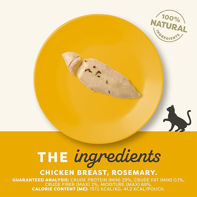Applaws Natural Cat Treats, Grain-Free, High-Protein Whole Chicken & Rosemary Loins, Single-Ingredient Healthy Snack for Cats (12 x 1.06 oz Loins)-PawvioPets