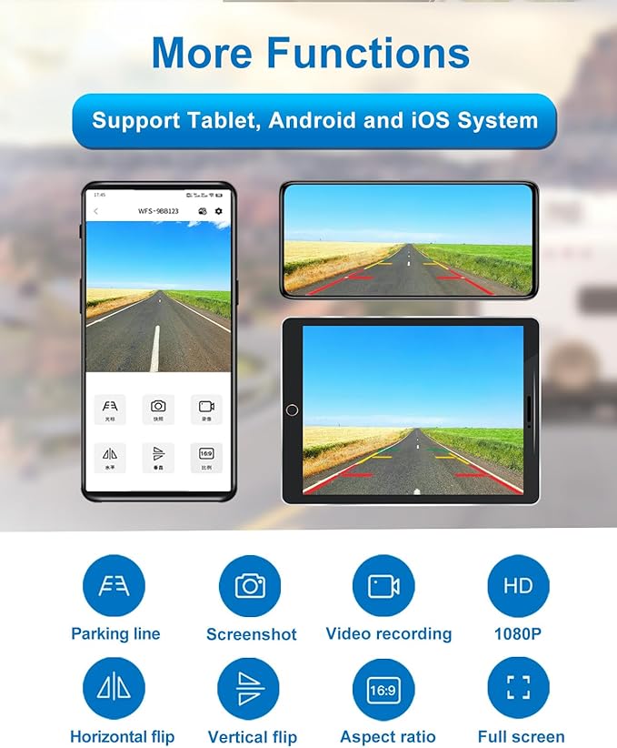 1080P Magnetic Wireless Backup Camera, WiFi Hitch Camera with Long-Lasting Battery,Night Vision,IP69K, Easy Installation for RVs, Trucks, Trailers, Compatible with iPhone,iPad, Android Devices-PawvioPets