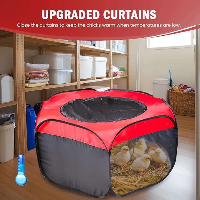 Brooder Box for Chick Starter Kit - Brooder Pen/Baby Chicken Supplies Brooder Box with Ideal Size Brooding Up to 15 Baby Chick, Duck and Quail-PawvioPets