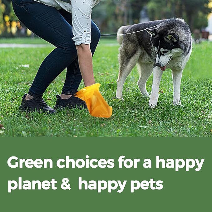 Dog Poop Bags Rolls Cornstarch Based Thickened&100% Leak Proof Dog Waste Bags -120 Count 8 Rolls - Doggie Poop Bag for puppy and Big Dogs(Lavender)-PawvioPets