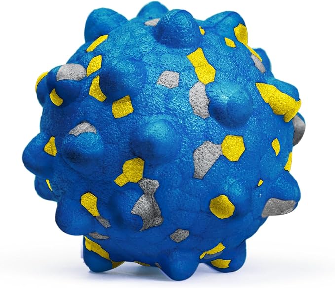 2.36'' Dog Balls for Dogs Aggressive Chewers Indestructible Tennis Durable Bouncy Interactive Dog Toy Balls for Fetch Game Floating Training(Blue Medium)-PawvioPets