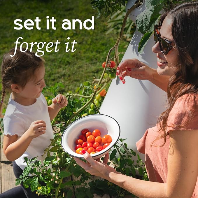 Farmstand Starter Kit + 36 Seedling Credits | Large Hydroponic Growing System Kit | Self-Watering Outdoor Vertical Garden Planter Tower | 6ft 1in | Made in USA-PawvioPets