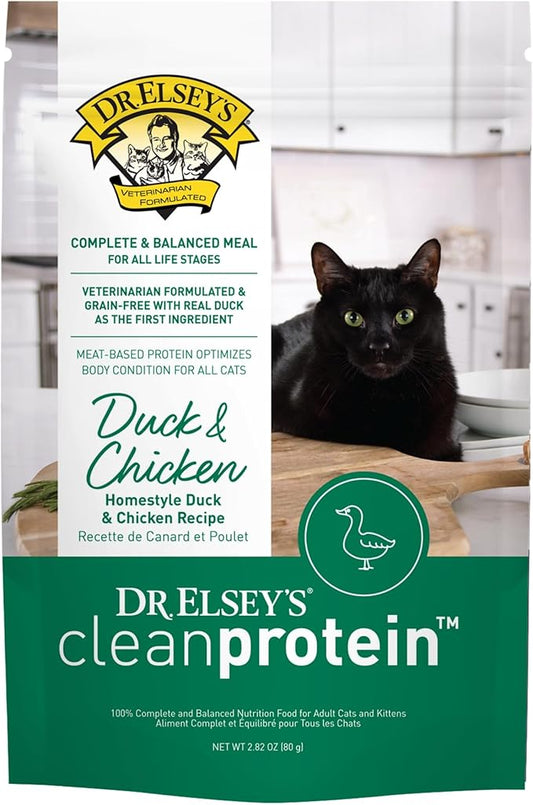 Dr. Elsey's® cleanprotein® Duck & Chicken Homestyle Recipe All-Meat Pouch (Pack of 12)-PawvioPets
