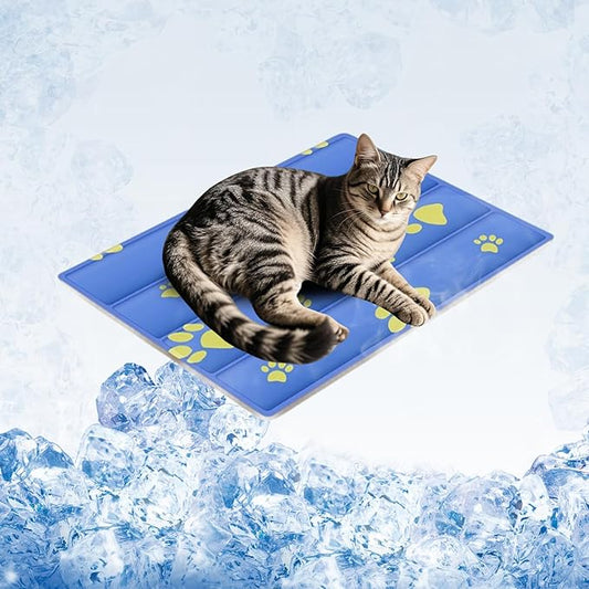Dog Cooling Mat, Cooling Mat for Dogs & Cat, Provides Instant Relief for Small, Medium, Large Dogs, Washable, Non-Slip Design, Perfect for Hot Summer Days to Keep Pets Comfortable(S 20''*16'')-PawvioPets