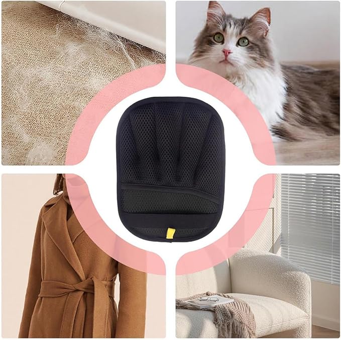 2025 New Upgraded Electrostatic Pet Hair Removal Gloves - Reusable Cat Hair Remover & Dog Hair Removal Mitt with Elastic Cuff & Finger Loops for Furniture, Bedding, Car (2pcs)-PawvioPets