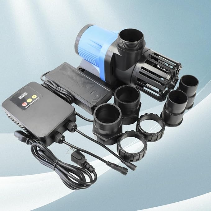 CONQUERALL 5280GPH 130W DC 36V 22.9ft Water Pump Pond Pump Return CHS-20000 Submersible and Inline Running Controller for Aquaculture Oxygenation, Koi Farm,Fish and Shrimp Farming Warranty-3Year-PawvioPets