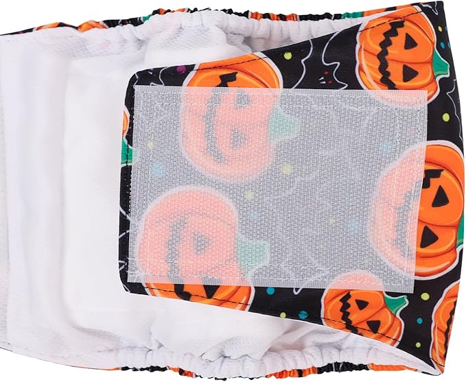 CuteBone Male Dog Diapers Small 3 Pack Halloween Puppy Diapers DM31S-PawvioPets
