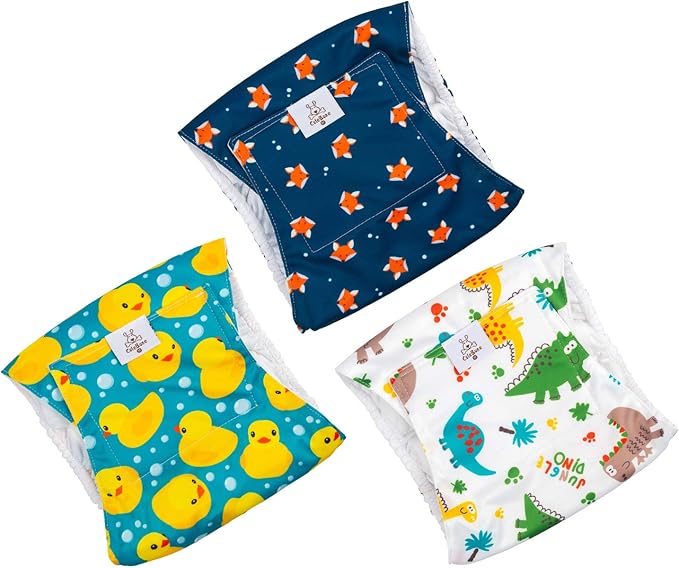 CuteBone Belly Wrap Male Dog Washable Puppy Diapers Reusable Doggie Diapers XSmall 3pcs a Pack DM02XS-PawvioPets
