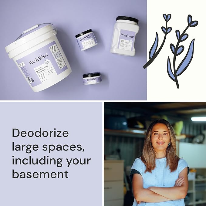 Fresh Wave Odor Removing Gel Bucket, 15.5 lb. (248 oz.) | Lavender Scent Refill | Odor Absorbers for Home | Safer Odor Relief | Natural Plant-Based Odor Eliminator | For Cooking, Trash & Pets-PawvioPets