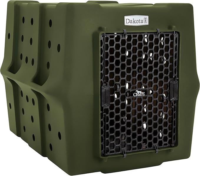Dakota 283 Crate - Canine Rough and Tough Economy Kennel (Olive, Large)-PawvioPets