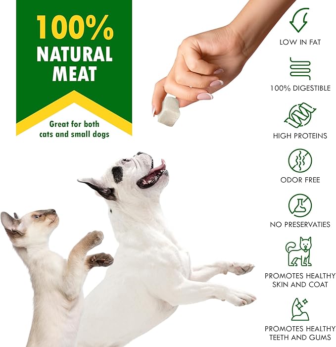 Beloved Pets Dog & Cat Treats Freeze Dried Chicken Cubes 5.3 oz - All Natural Meat Raw Pet Food - Human Grade High-Protein Snacks & Grain-Free Jerky Chews for Cats and Small Dogs-PawvioPets