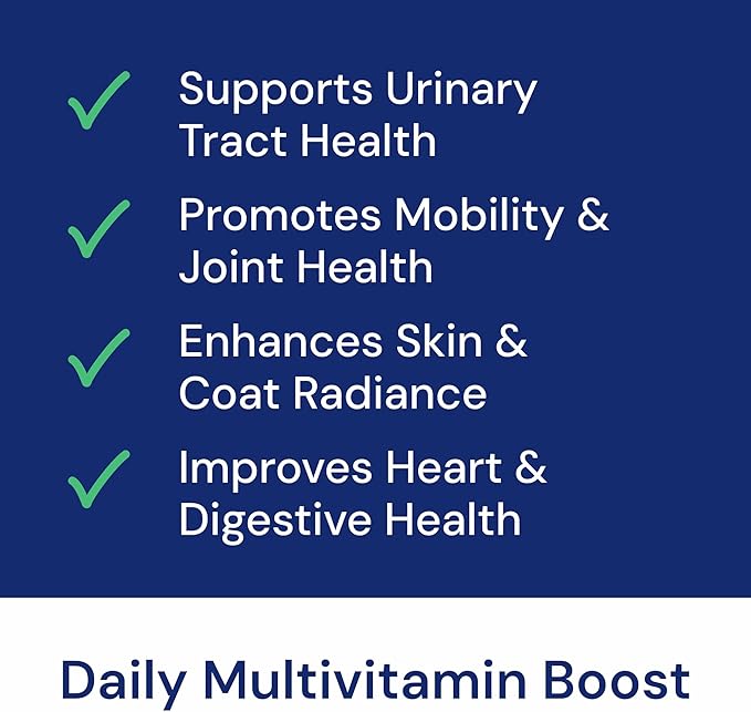 Advanced 15-in-1 Multivitamin for Dogs & Cats - Premium Liquid Supplement with Glucosamine, Vitamin B Complex and Cranberry for Joint, Digestive, Skin, Immune & UTI Support - 2.0 Fl Oz - Made in USA-PawvioPets