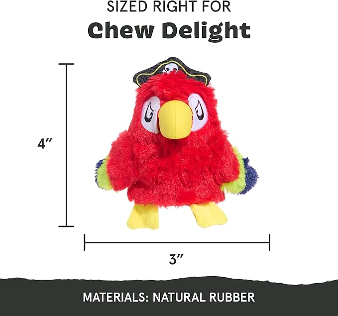 Barkbox Super Chewer Tough Dog Chew Toys for Aggressive Chewers, Plush 2 Toys in 1 (Parrot - Large)-PawvioPets
