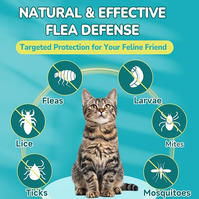 4-IN-1 Flea and Tick Prevention for Cats, 500 Crunchy & Creamy Chews, Cat Flea Treatment, Natural Oral Flea Treatment for Cats, Daily Support for Flea, Immune, Skin & Coat, Gut, Chicken Flavor-PawvioPets