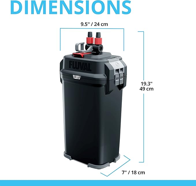 Fluval 407 Perfomance Canister Filter - for Aquariums Up to 100 Gallons - Aquarium Canister Filter-PawvioPets