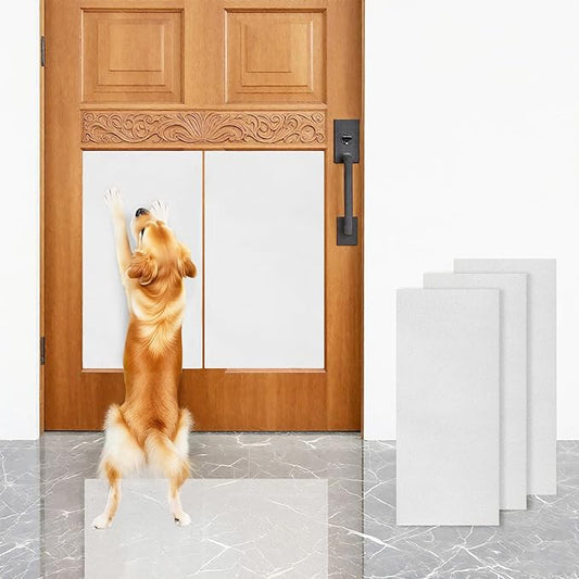 6 PCS Pet Nail Self Adhesive Replacement Emery Paper Fits Most Dog Scratch Pad Cat Litter Box DIY on The Places Where Pets Like to Scratch (10in*17.7in, White)-PawvioPets