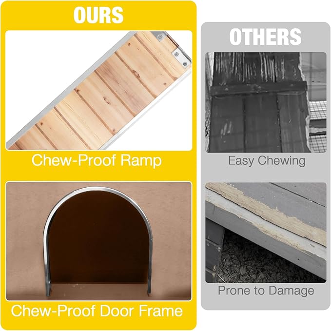 AIVITUVIN Wooden Guinea Pig Cage Indoor with Cooling Plate and Anti-Chewing Edges Two-Story Rabbit Hutch Pull Out Tray Outdoor Rabbit Cage with Raised Stand and Wire Mesh Small Animals Cage (Nature-PawvioPets