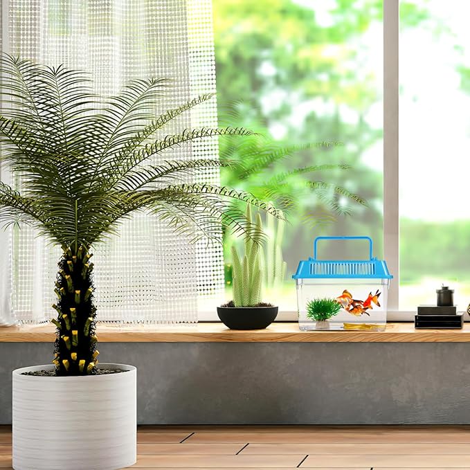 4pcs Portable Handheld Fish Tank Lightweight Aquarium for Turtle Goldfish and Hamster Transparent Container with Creative Design for Easy Feeding and Cleaning-PawvioPets