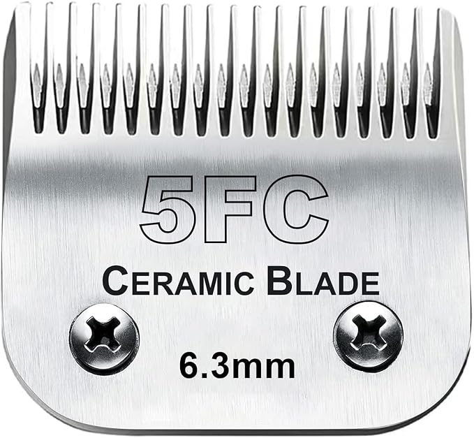 5FC Blade Dog Grooming Clipper Replacement Blades Compatible with Andis Dog Clippers,Detachable Ceramic Blade & Stainless Steel Blade,Size-5 FC 1/4-Inch Cut Length (64122)-PawvioPets